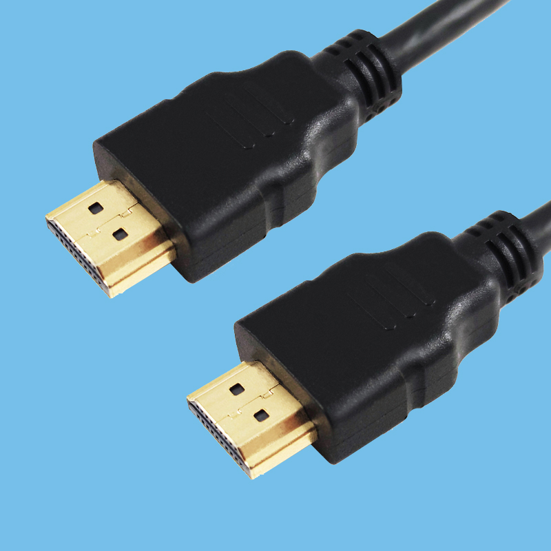 HDMI公-公连接器通用镀金外壳尺寸：0.3~3.0MT黑色